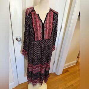 Knox Rose Black and Pink Boho Dress